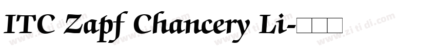 ITC Zapf Chancery Li字体转换